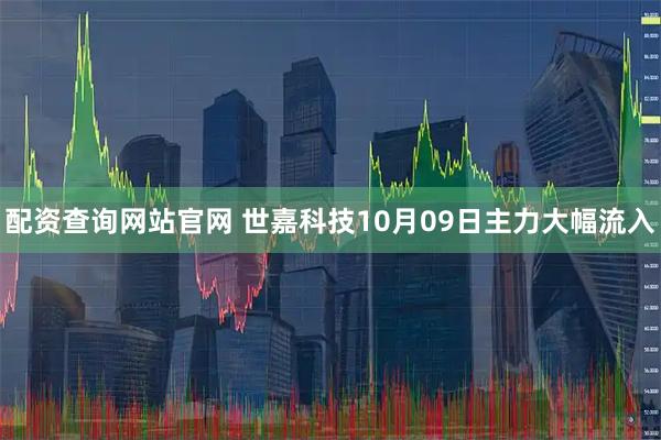 配资查询网站官网 世嘉科技10月09日主力大幅流入